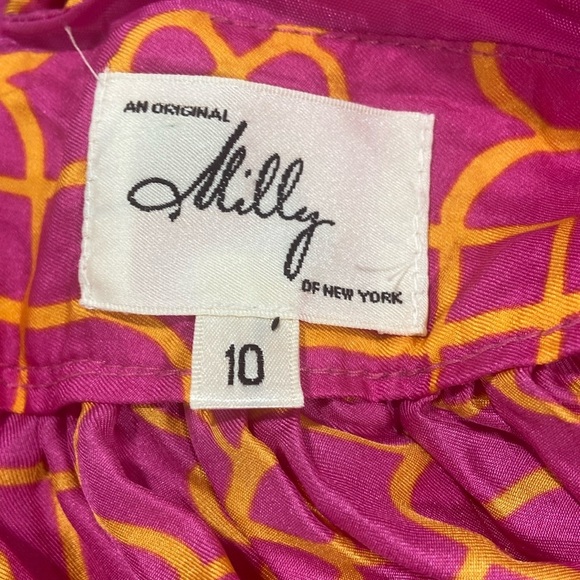 MILLY 100 % Silk Maxi Halter Dress size 10 - Picture 3 of 6